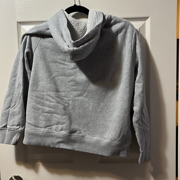 Women’s Sherpa-Lined Sweatshirt Hoodie Jessica Medium Grey White Warm for Winter - Picture 2 of 6